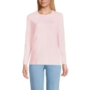 NEW Land’s End | Light Baby Pink Long Sleeve 100% Cotton Top